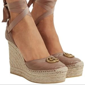 GUCCI double G espadrilles wedges | 38